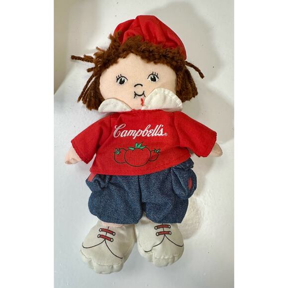 Vintage Campbell Kids Plush Doll Set of 4; Chef Alphabet Soup  Beanbag 2001 - Picture 2 of 9